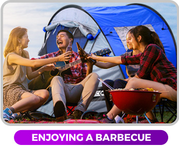 Enjoying BBQ