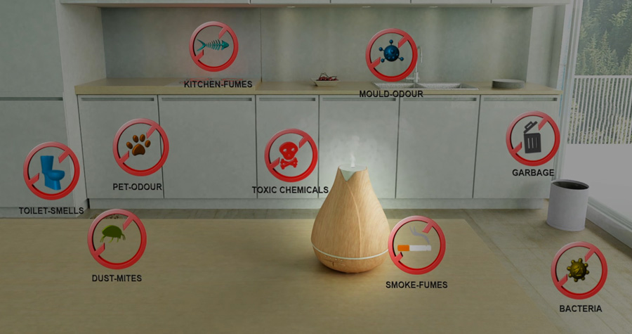 Airscentuals Aroma Diffuser Essential Oil Hide Odours
