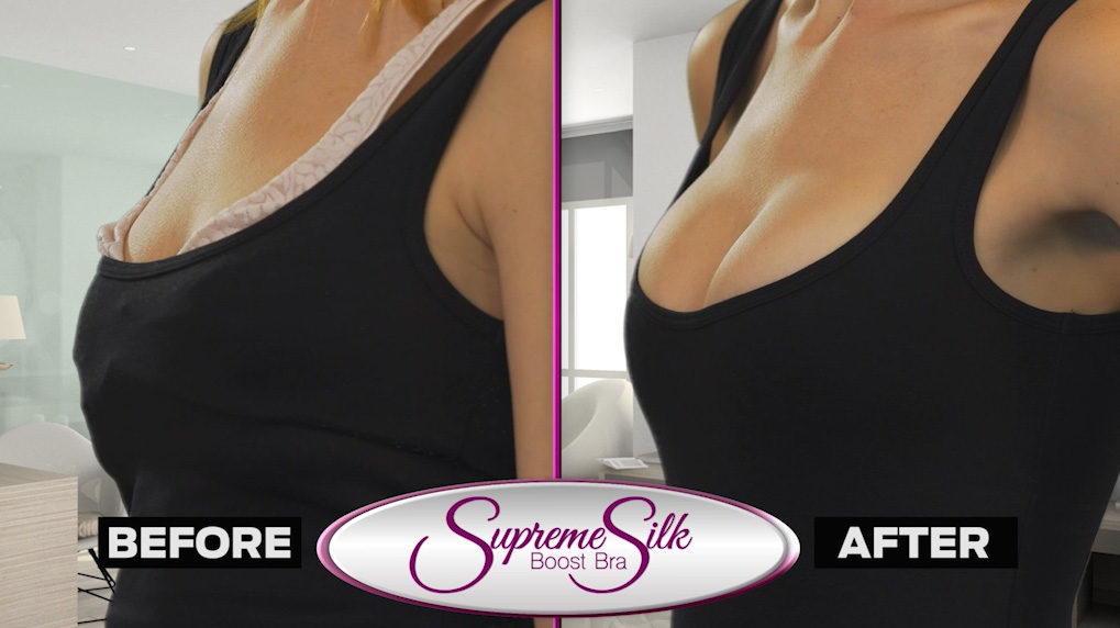 The Supreme Silk Boost Bra gives you a larger chest with ultimate cleavage