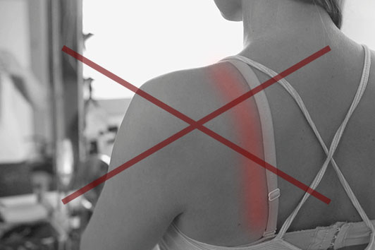 The as seen on tv commercial for the silk boost bra shows the sticky back to stick to your skin