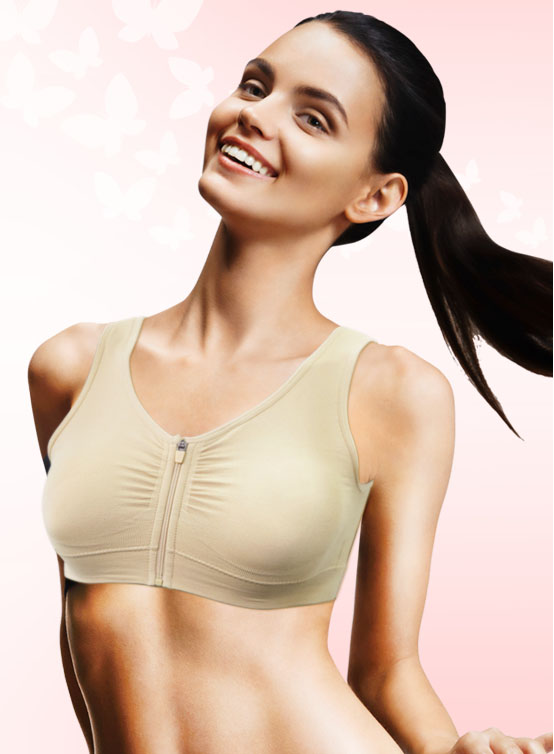 Ze bra easy to use zipper at front