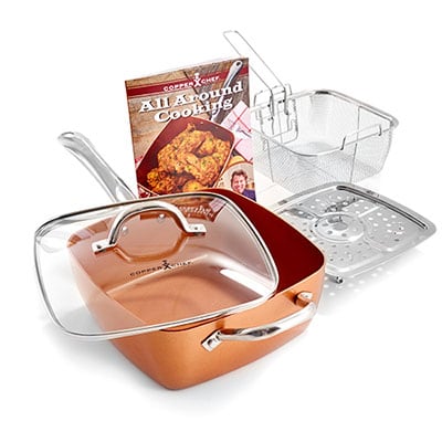Copper Chef TV Cooking Square Fry Pan