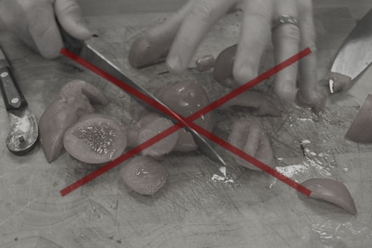 Stop hacking your food, order a brand new Kleva Cut set