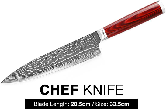 Kleva Cut Master Series - Damascus Chef Knife