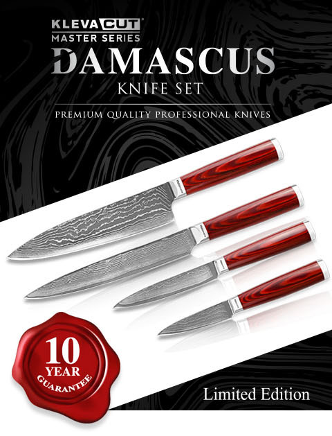 Kleva Cut Master Series - Damascus Knife Set