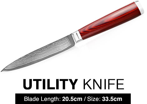 Kleva Cut Master Series - Damascus Utility Knife