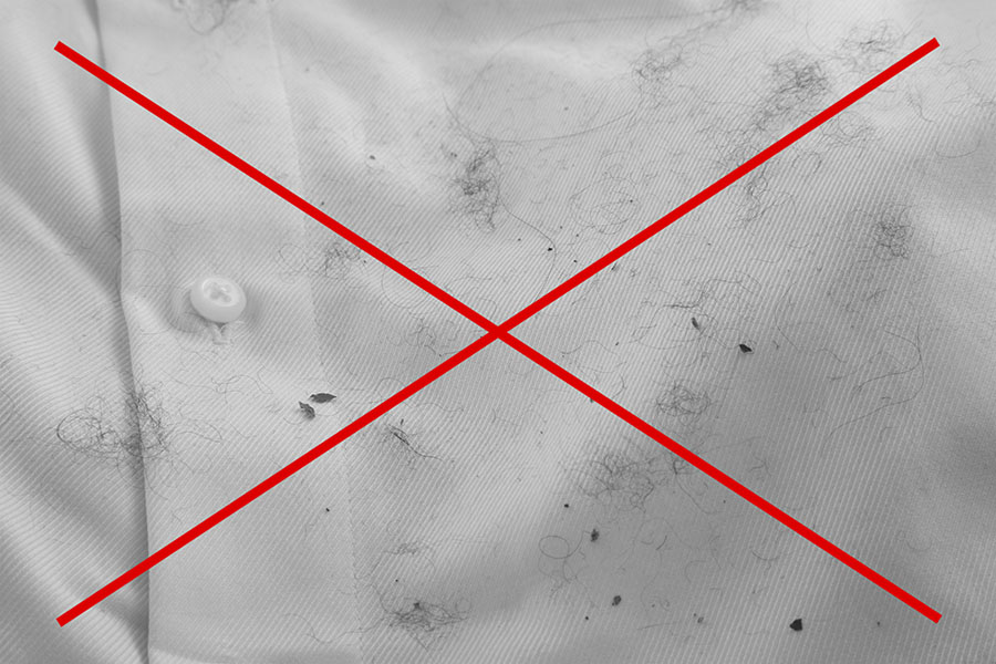 Lint White Sheet Shirt Dirty