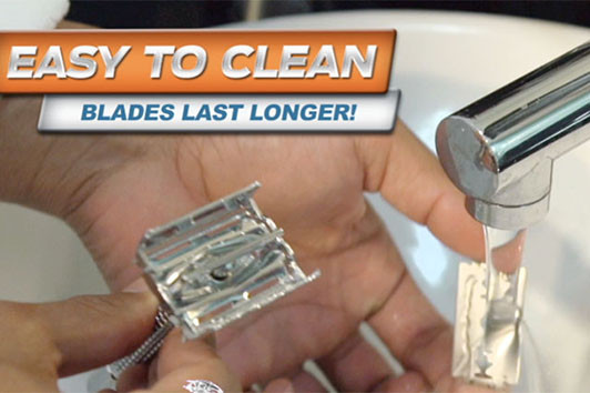 The Sympler Safety Razor is easy to clean, making the blades last a long time