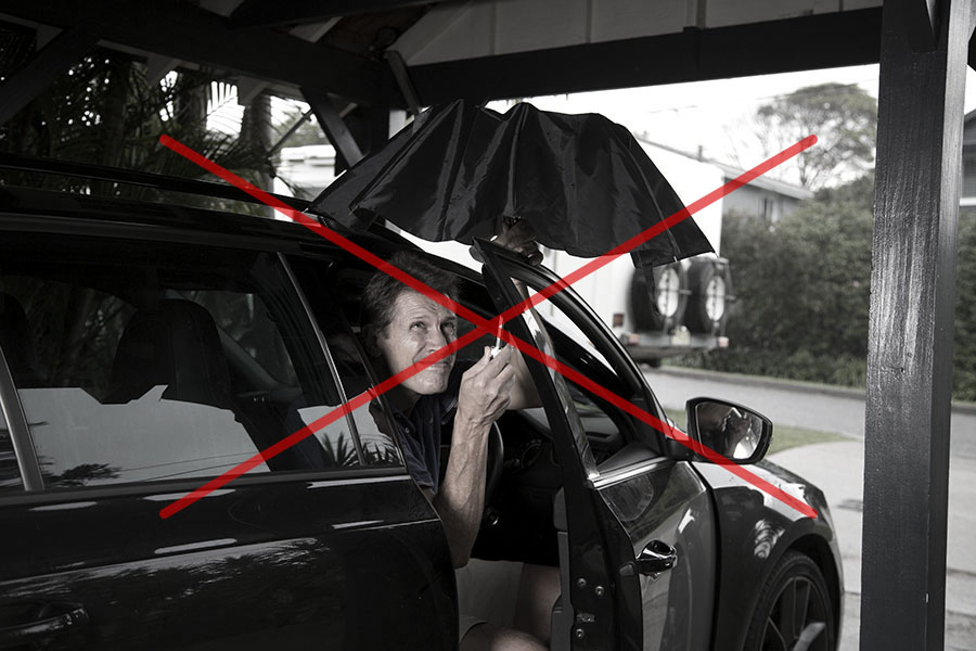 New design umbrella that doesn’t drip, leak or cause a mess!